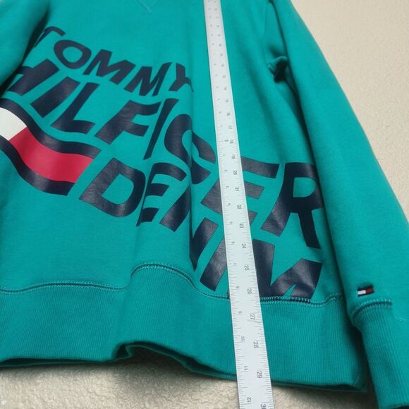 TOMMY HILFIGER DENIM REED GRAPHIC CREWNECK SWEATSHIRT TEAL GREEN MENS XL - Picture 4 of 11